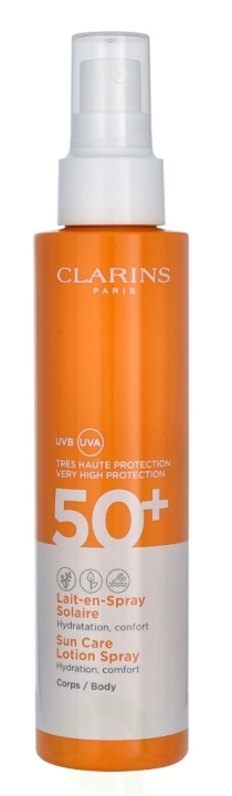 Clarins Sun Care Lotion Spray Body SPF50+ 150 ml Hydration Comfort - For All Skin Types in de groep BEAUTY & HEALTH / Huidsverzorging / Zonnebank / Zonnebescherming bij TP E-commerce Nordic AB (C48894)
