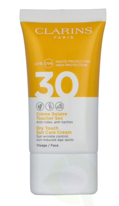 Clarins Dry Touch Sun Care Cream SPF30 50 ml Face , For All Skin Types in de groep BEAUTY & HEALTH / Huidsverzorging / Zonnebank / Zonnebescherming bij TP E-commerce Nordic AB (C48895)