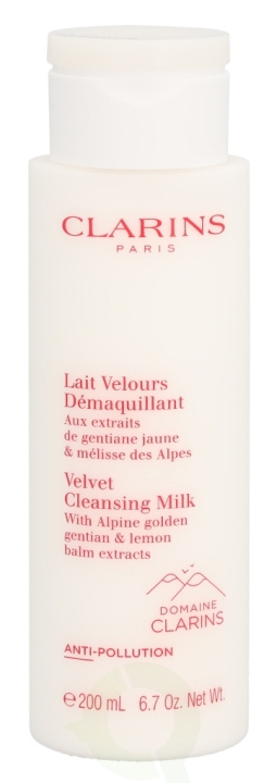 Clarins Velvet Cleansing Milk 200 ml With Alpine Golden Gentian & Lemon Balm Extracts in de groep BEAUTY & HEALTH / Huidsverzorging / Gezicht / Schoonmaak bij TP E-commerce Nordic AB (C48912)