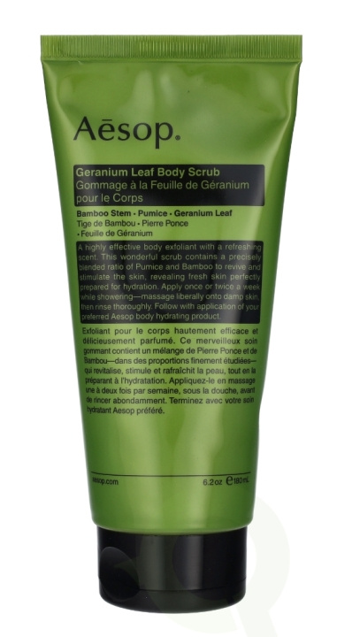 AESOP Geranium Leaf Body Scrub 180 ml in de groep BEAUTY & HEALTH / Huidsverzorging / Lichaamsverzorging / Body lotion bij TP E-commerce Nordic AB (C49334)