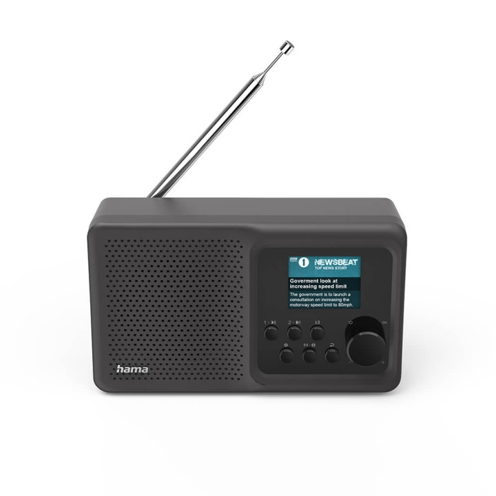 Hama Radio FM/DAB/DAB+/BT Batteridrift Svart in de groep HOME ELECTRONICS / Audio & Beeld / Thuisbioscoop, Hifi en Draagbaar / Radio & Wekkers / Draadloze audiozender bij TP E-commerce Nordic AB (C49441)