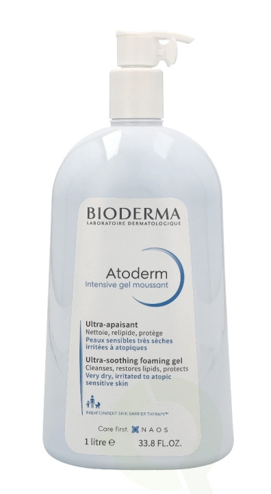 Bioderma Atoderm Intensive Gel Moussant 1000 ml Very Dry, Irritated To Atopic Sensitive Skin in de groep BEAUTY & HEALTH / Huidsverzorging / Gezicht / Schoonmaak bij TP E-commerce Nordic AB (C49581)