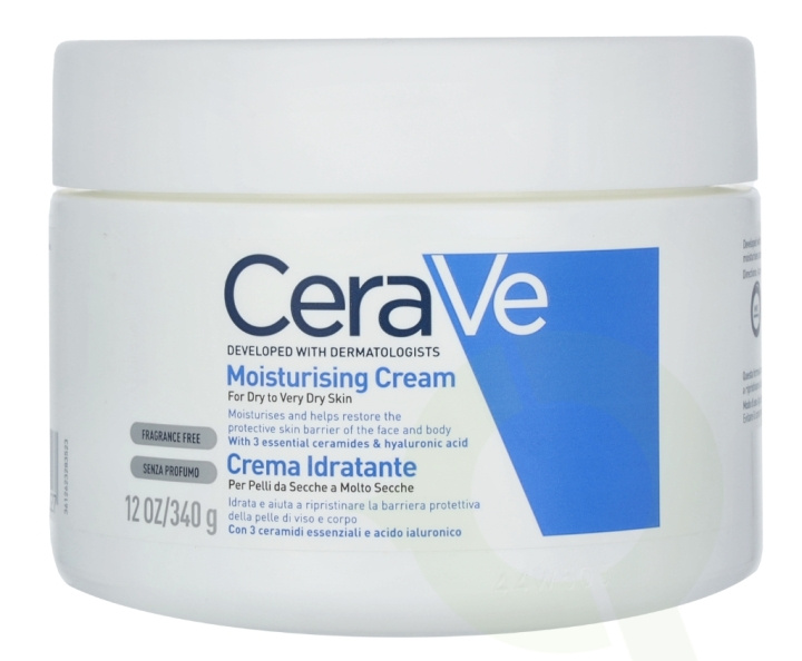 Cerave Moisturising Cream 340 gr For Dry To Very Dry Skin in de groep BEAUTY & HEALTH / Huidsverzorging / Lichaamsverzorging / Body lotion bij TP E-commerce Nordic AB (C49615)