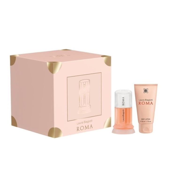 Laura Biagiotti Giftset Laura Biagiotti Roma Edt 25ml + Body Lotion 50ml in de groep BEAUTY & HEALTH / Cadeausets / Cadeausets voor haar bij TP E-commerce Nordic AB (C49860)