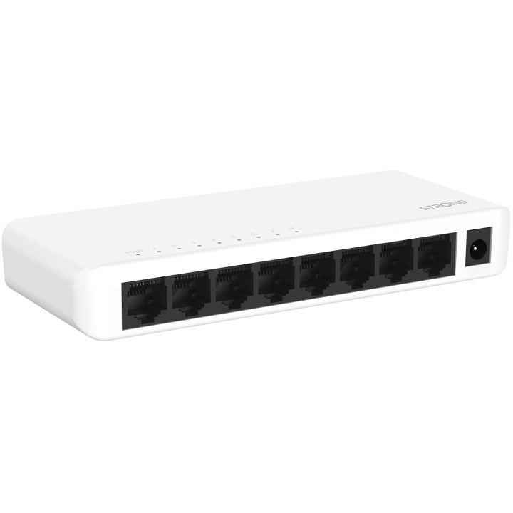 Strong 8-port Gigabitswitch Vit in de groep COMPUTERS & RANDAPPARATUUR / Netwerk / Schakelaars / 10/100/1000Mbps bij TP E-commerce Nordic AB (C49973)