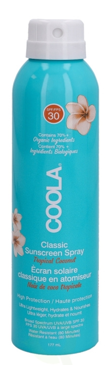 Coola Classic Body Sunscreen Spray SPF30 177 ml Tropical Coconut in de groep BEAUTY & HEALTH / Huidsverzorging / Zonnebank / Zonnebescherming bij TP E-commerce Nordic AB (C49985)