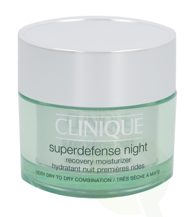 Clinique Superdefense Night Recovery Moisturizer 50 ml Very Dry to Dry Combination 1,2 in de groep BEAUTY & HEALTH / Huidsverzorging / Gezicht / Nachtcrème bij TP E-commerce Nordic AB (C50239)