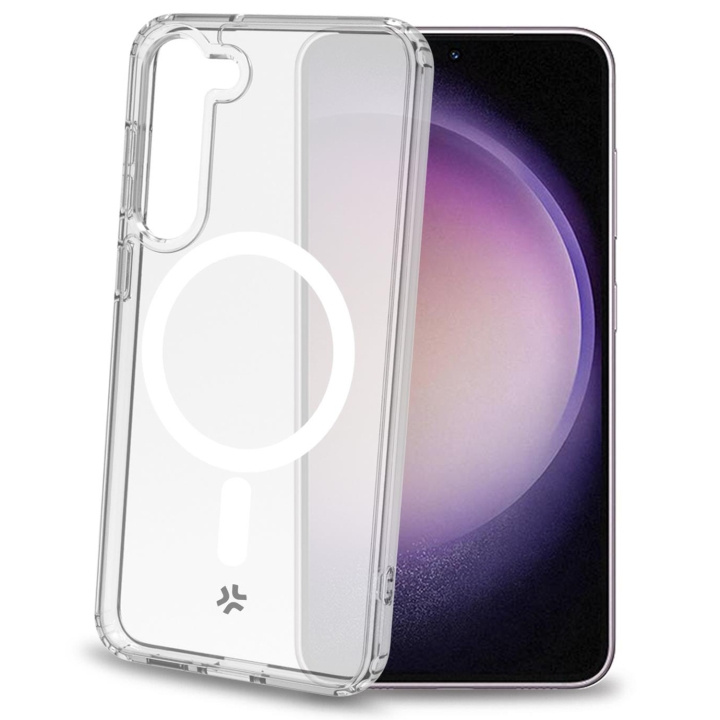Celly Gelskinmag Magnetic TPU Cover Galaxy S23 5G / Enterprise Ed Transparent in de groep SMARTPHONE & TABLETS / Mobielbescherming / Samsung bij TP E-commerce Nordic AB (C51489)