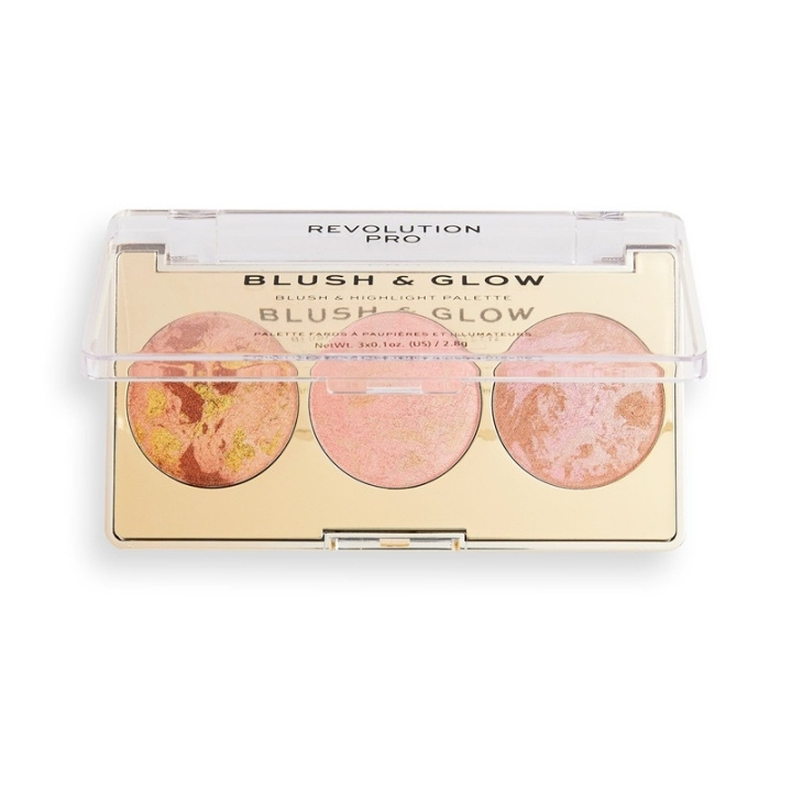 Makeup Revolution PRO Blush & Glow Palette - Peach Glow in de groep BEAUTY & HEALTH / Makeup / Make-up gezicht / Rouge / Bronzer bij TP E-commerce Nordic AB (C51951)