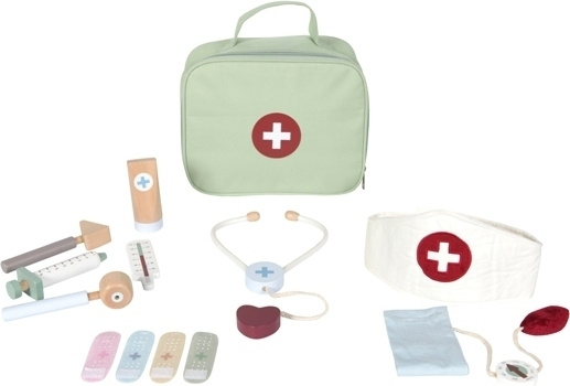 Little Dutch Puinen Doktorsväska, 13 delar in de groep SPEELGOED, KINDER- & BABYPRODUCTEN / Speelgoed / Klein huis en rollenspel bij TP E-commerce Nordic AB (C52026)