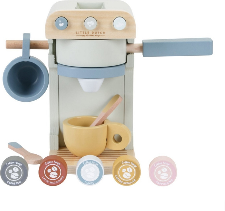 Little Dutch kaffemaskin lekset, pastell in de groep SPEELGOED, KINDER- & BABYPRODUCTEN / Speelgoed / Klein huis en rollenspel bij TP E-commerce Nordic AB (C52073)