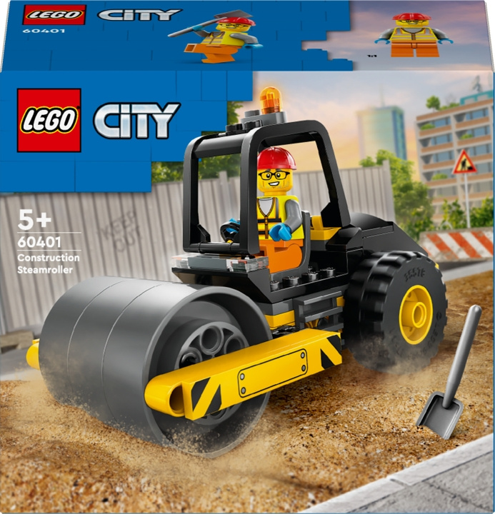 LEGO City Great Vehicles 60401 - Construction Steamroller in de groep SPEELGOED, KINDER- & BABYPRODUCTEN / Speelgoed / Bouwspeelgoed / Lego bij TP E-commerce Nordic AB (C52222)