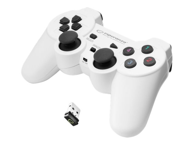 Esperanza GLADIATOR Gamepad PC Sony PlayStation 3 Vit in de groep HOME ELECTRONICS / Spelconsoles en accessoires / Sony PlayStation 3 bij TP E-commerce Nordic AB (C52352)