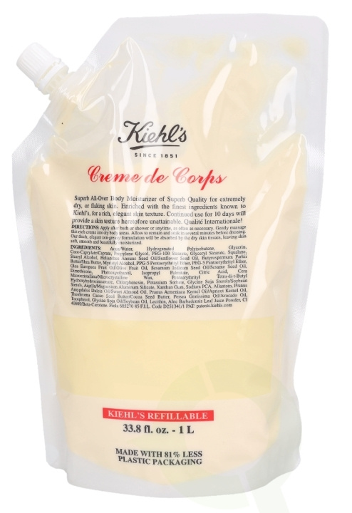 Kiehls Kiehl\'s Creme De Corps - Refill 1000 ml in de groep BEAUTY & HEALTH / Huidsverzorging / Lichaamsverzorging / Body lotion bij TP E-commerce Nordic AB (C52507)