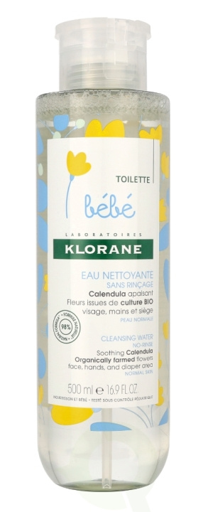 Klorane Bebe No-Rinse Cleansing Water 500 ml in de groep SPEELGOED, KINDER- & BABYPRODUCTEN / Babygadgets / Verzorging & Hygiëne bij TP E-commerce Nordic AB (C52649)