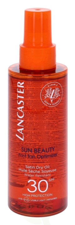 Lancaster Sun Beauty Satin Dry Oil SPF30 150 ml in de groep BEAUTY & HEALTH / Huidsverzorging / Zonnebank / Zonnebescherming bij TP E-commerce Nordic AB (C52684)