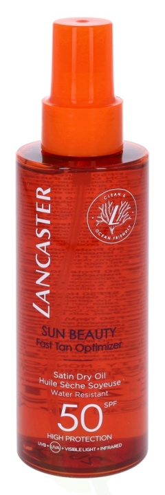 Lancaster Sun Beauty Dry Oil Fast Tan Optim. SPF50 150 ml in de groep BEAUTY & HEALTH / Huidsverzorging / Zonnebank / Zonnebescherming bij TP E-commerce Nordic AB (C52704)