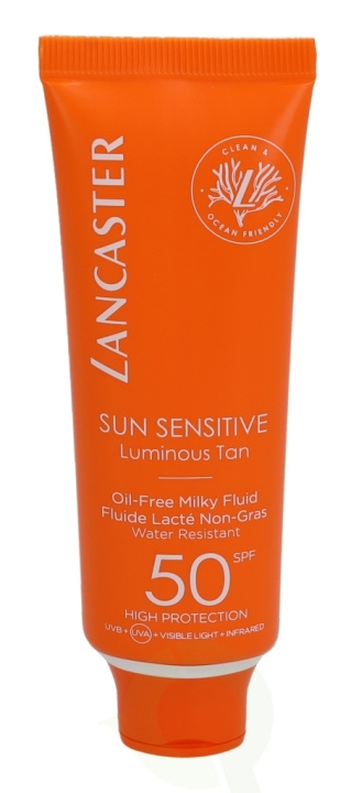 Lancaster Sun Sensitive Oil-Free Milky Fluid SPF50 50 ml Water Resistant in de groep BEAUTY & HEALTH / Huidsverzorging / Zonnebank / Zonnebescherming bij TP E-commerce Nordic AB (C52731)