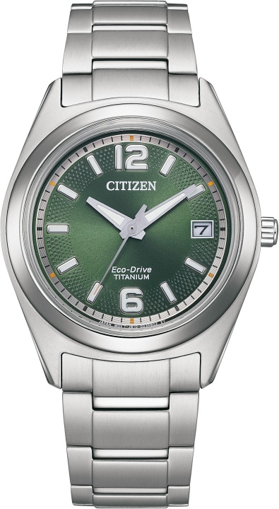 Citizen Eco-Drive Titanium FE6151-82X -armbandsur, 34 mm, grön in de groep SPORT, VRIJE TIJD & HOBBY / Accessoires / Klokken bij TP E-commerce Nordic AB (C53384)