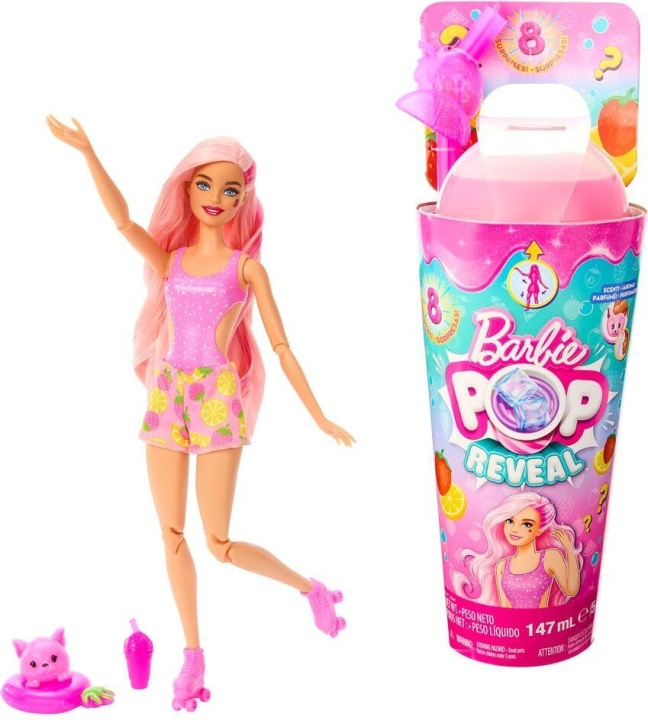 Barbie Pop Reveal Strawberry Lemonade - modedocka in de groep SPEELGOED, KINDER- & BABYPRODUCTEN / Speelgoed / Docks & Accessoires bij TP E-commerce Nordic AB (C53387)