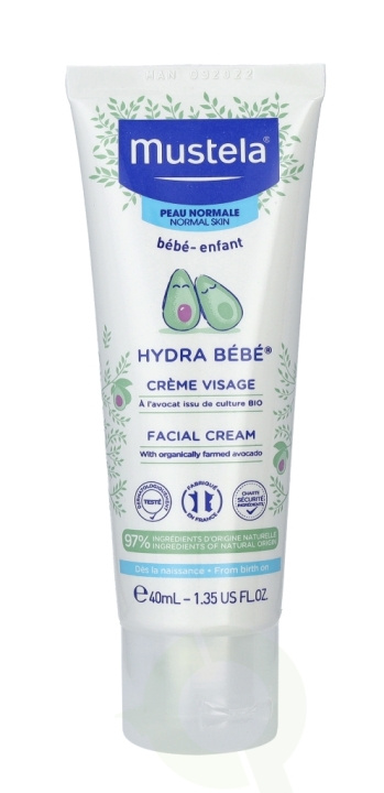 Mustela Hydra Bebe Facial Cream 40 ml Normal Skin in de groep BEAUTY & HEALTH / Huidsverzorging / Gezicht / Dagcrème bij TP E-commerce Nordic AB (C53845)
