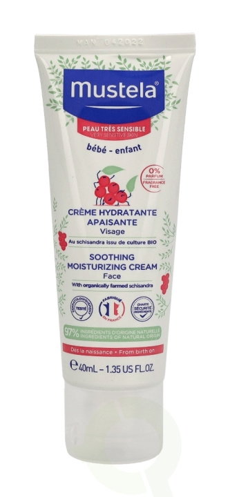 Mustela Bebe Soothing Moisturizing Face Cream 40 ml For Very Sensitive Skin in de groep BEAUTY & HEALTH / Huidsverzorging / Gezicht / Gezichtscrèmes bij TP E-commerce Nordic AB (C53854)