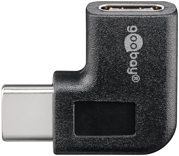 Goobay Adapter USB-C™ till USB-C™ 90°, svart USB-C™ uttag > USB-C™ plugg in de groep COMPUTERS & RANDAPPARATUUR / Computerkabels / USB / USB-C bij TP E-commerce Nordic AB (C54121)