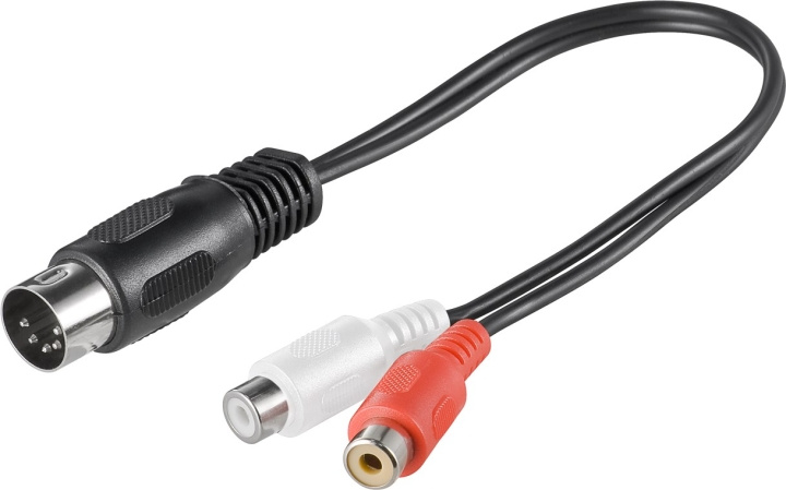 Goobay Adapter för ljudkabel, DIN-uttag till stereo RCA-kontakt DIN plugg 180 ° (5-pin) > 2x RCAuttag (ljud vänster / höger) in de groep HOME ELECTRONICS / Kabels & Adapters / Audio Analoog / Adapters bij TP E-commerce Nordic AB (C54122)