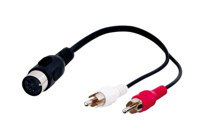Goobay Adapter för ljudkabel, DIN-uttag till stereo RCA-kontakt DIN uttag 180 ° (5-pin) > 2x RCA-kontakt (ljud vänster / höger) in de groep HOME ELECTRONICS / Kabels & Adapters / Audio Analoog / Adapters bij TP E-commerce Nordic AB (C54123)