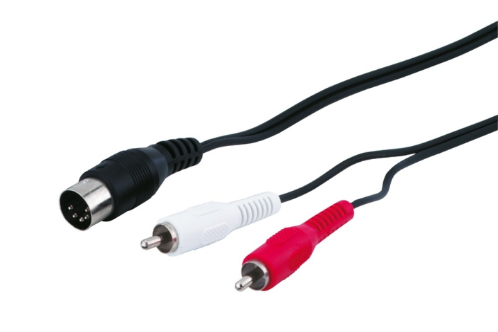 Goobay Adapter för ljudkabel, DIN-uttag till stereo RCA-kontakt DIN plugg 180 ° (5-pin) > 2x RCA-kontakt (ljud vänster / höger) in de groep HOME ELECTRONICS / Kabels & Adapters / Audio Analoog / Adapters bij TP E-commerce Nordic AB (C54124)