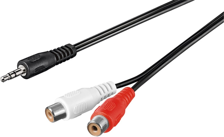 Goobay Adapter för ljudkabel 3,5 mm, plugg till stereo RCA-uttag Pawl 3,5 mm plugg (3-stift, Stereo) > 2x RCAuttag (ljud vänster / höger) in de groep HOME ELECTRONICS / Kabels & Adapters / Audio Analoog / Adapters bij TP E-commerce Nordic AB (C54126)