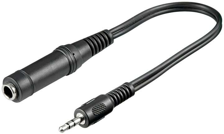 Goobay Adapter för hörlurar, 3,5 mm kontakt till 6,35 mm jack Pawl 3,5 mm plugg (3-stift, Stereo) > Pawl 6,35 mm-uttag (3-pin, Stereo) in de groep HOME ELECTRONICS / Kabels & Adapters / Audio Analoog / Adapters bij TP E-commerce Nordic AB (C54129)