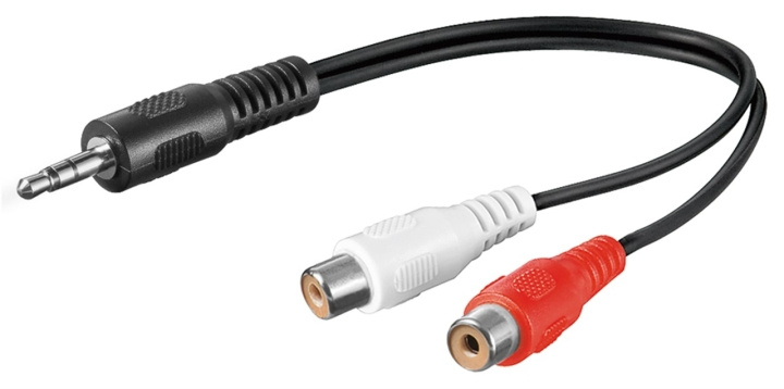 Goobay Adapter för ljudkabel 3,5 mm, plugg till stereo RCA-uttag Pawl 3,5 mm plugg (3-stift, Stereo) > 2x RCAuttag (ljud vänster / höger) in de groep HOME ELECTRONICS / Kabels & Adapters / Audio Analoog / Adapters bij TP E-commerce Nordic AB (C54131)