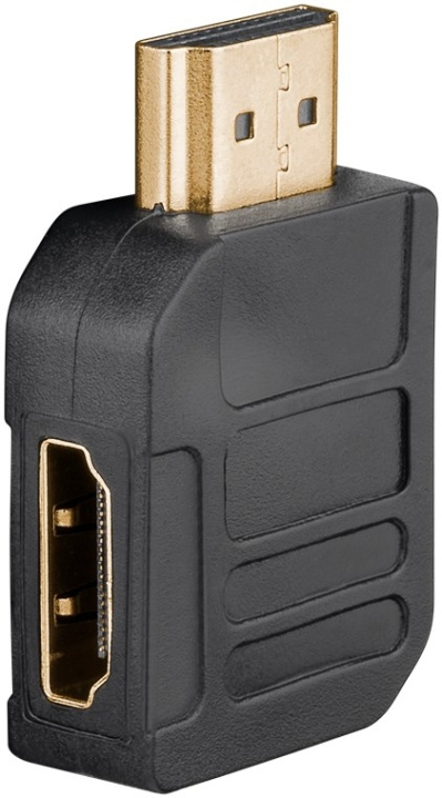 Goobay HDMI™-adapter, Guldpläterad (4K @ 60 Hz) HDMI™-uttag (typ A) > HDMI™ kontakt (typ A) 270 ° in de groep HOME ELECTRONICS / Kabels & Adapters / HDMI / Adapters bij TP E-commerce Nordic AB (C54134)