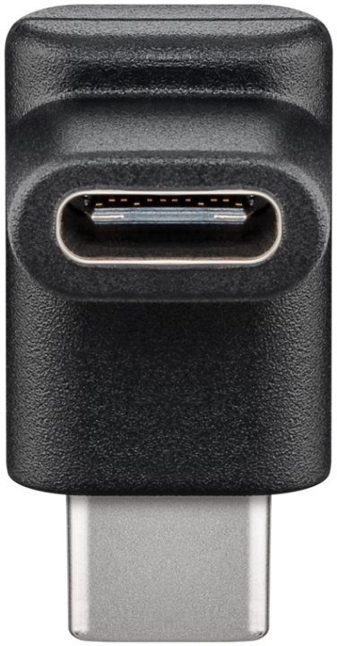 Goobay Adapter USB-C™ till USB-C™ 90°, svart USB-C™ uttag > USB-C™ plugg in de groep COMPUTERS & RANDAPPARATUUR / Computerkabels / USB / USB-C bij TP E-commerce Nordic AB (C54138)