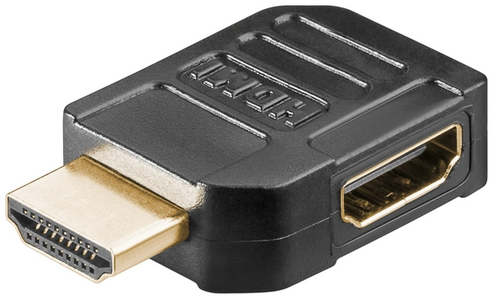 Goobay HDMI™ vinkeladapter 90°, guldpläterad, 8K @ 60 Hz HDMI™-uttag (typ A) > HDMI™ kontakt (typ A) 90 ° in de groep HOME ELECTRONICS / Kabels & Adapters / HDMI / Adapters bij TP E-commerce Nordic AB (C54160)