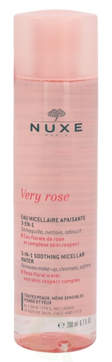 Nuxe Very Rose 3-In-1 Soothing Micellar Water 200 ml All Skin Types, Including in de groep BEAUTY & HEALTH / Huidsverzorging / Gezicht / Gezichtswater en Facemist bij TP E-commerce Nordic AB (C54300)