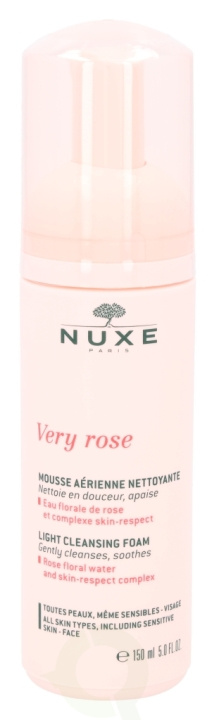 Nuxe Very Rose Light Cleansing Foam 150 ml All Skin Types, Including Sensitive, Skin-Face in de groep BEAUTY & HEALTH / Huidsverzorging / Gezicht / Schoonmaak bij TP E-commerce Nordic AB (C54301)