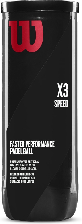 Wilson Padel X3 Speed - padelbollar, 3 kpl in de groep SPORT, VRIJE TIJD & HOBBY / Sportuitrusting / Padelaccessoires bij TP E-commerce Nordic AB (C54565)