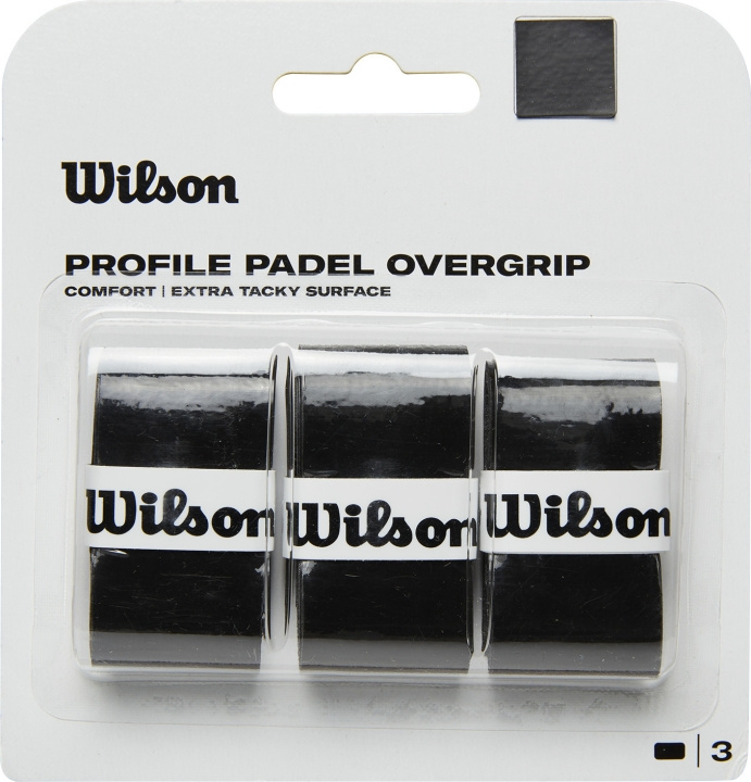 Wilson Profil Padel Overgrip -handgrepp, 3 stycken, svart. in de groep SPORT, VRIJE TIJD & HOBBY / Sportuitrusting / Padelaccessoires bij TP E-commerce Nordic AB (C54595)