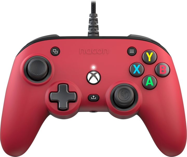 Nacon Pro Compact trådbunden spelkontroll, röd, Xbox / PC in de groep HOME ELECTRONICS / Spelconsoles en accessoires / Xbox One / Accessoires bij TP E-commerce Nordic AB (C54622)