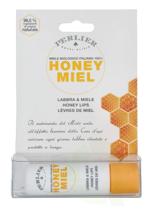 Perlier Honey Lip Balm Stick 5.5 ml in de groep BEAUTY & HEALTH / Makeup / Lippen / Lippenbalsem bij TP E-commerce Nordic AB (C54775)