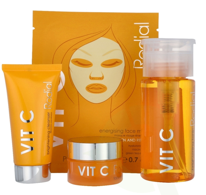 Rodial Vit C Little Luxuries Set 155 ml Brightening Cleanser 20ml/Face SoufflE 15ml/Brightening Tonic 100ml/Energising Face Mask 20ml in de groep BEAUTY & HEALTH / Cadeausets / Cadeausets voor haar bij TP E-commerce Nordic AB (C55079)