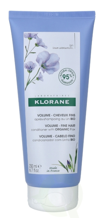 Klorane Volume Conditioner With Organic Flax 200 ml For Fine Hair in de groep BEAUTY & HEALTH / Haar & Styling / Haarverzorging / Conditioner bij TP E-commerce Nordic AB (C55507)