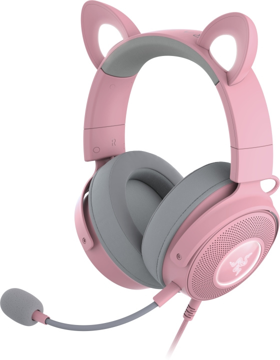 Razer Kraken Kitty V2 Pro Gaming Headset, Rosa in de groep COMPUTERS & RANDAPPARATUUR / GAMING / Koptelefoon bij TP E-commerce Nordic AB (C56123)