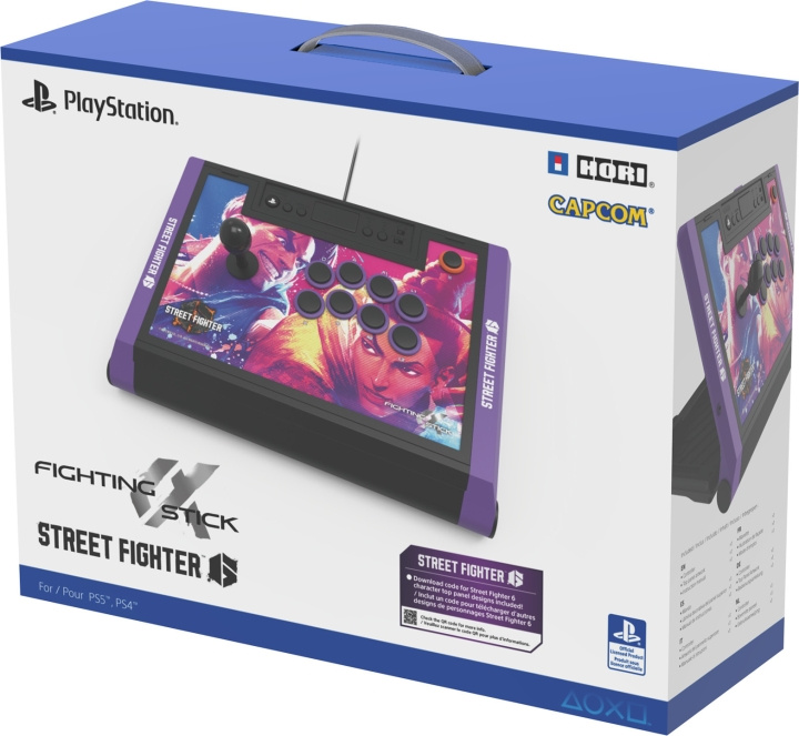 Hori Fighting Stick Alpha - Spelkontroll för Street Fighter 6, PS4 / PS5 / PC in de groep HOME ELECTRONICS / Spelconsoles en accessoires / Sony PlayStation 5 / Accessoires bij TP E-commerce Nordic AB (C56163)