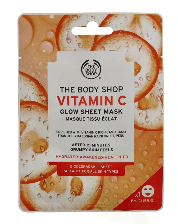 The Body Shop Sheet Mask 18 ml Glow - Vitamin C in de groep BEAUTY & HEALTH / Huidsverzorging / Gezicht / Maskers bij TP E-commerce Nordic AB (C56336)