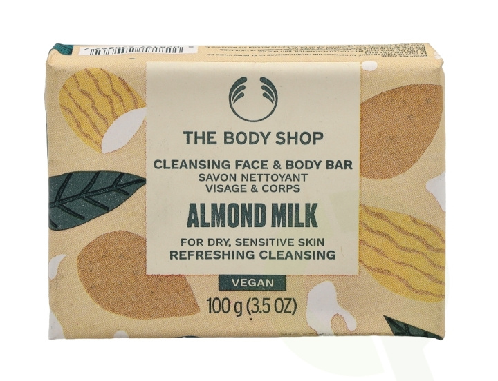 The Body Shop Cleansing Face & Body Bar 100 g Almond Milk in de groep BEAUTY & HEALTH / Huidsverzorging / Lichaamsverzorging / Geurende zeep bij TP E-commerce Nordic AB (C56341)