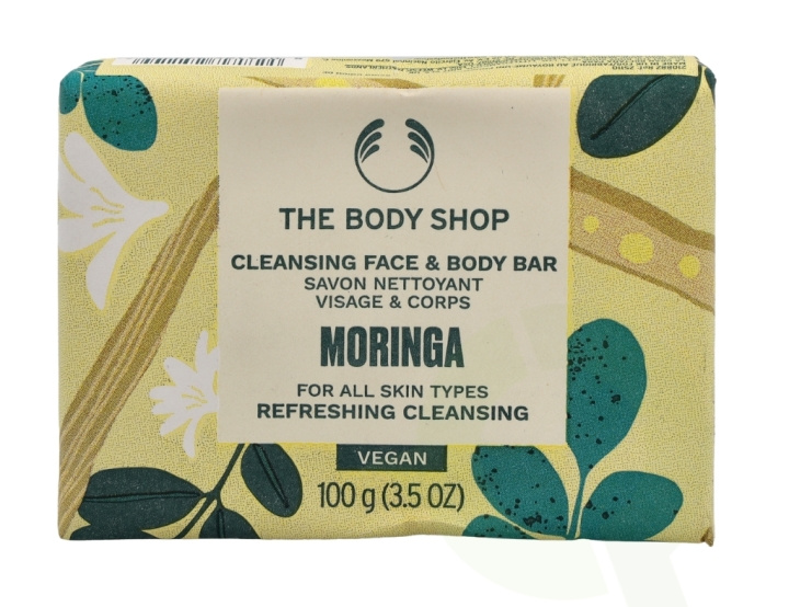 The Body Shop Cleansing Face & Body Bar 100 g Moringa in de groep BEAUTY & HEALTH / Huidsverzorging / Lichaamsverzorging / Geurende zeep bij TP E-commerce Nordic AB (C56342)