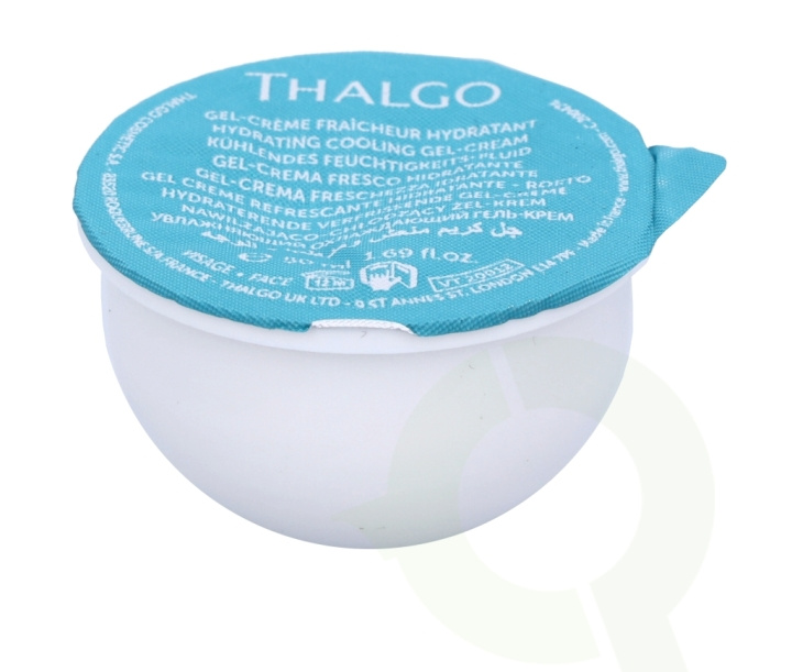 Thalgo Source Marine Hydrating Cooling Gel-Cream - Refill 50 ml Dehydrated Skin in de groep BEAUTY & HEALTH / Huidsverzorging / Gezicht / Gezichtscrèmes bij TP E-commerce Nordic AB (C56463)